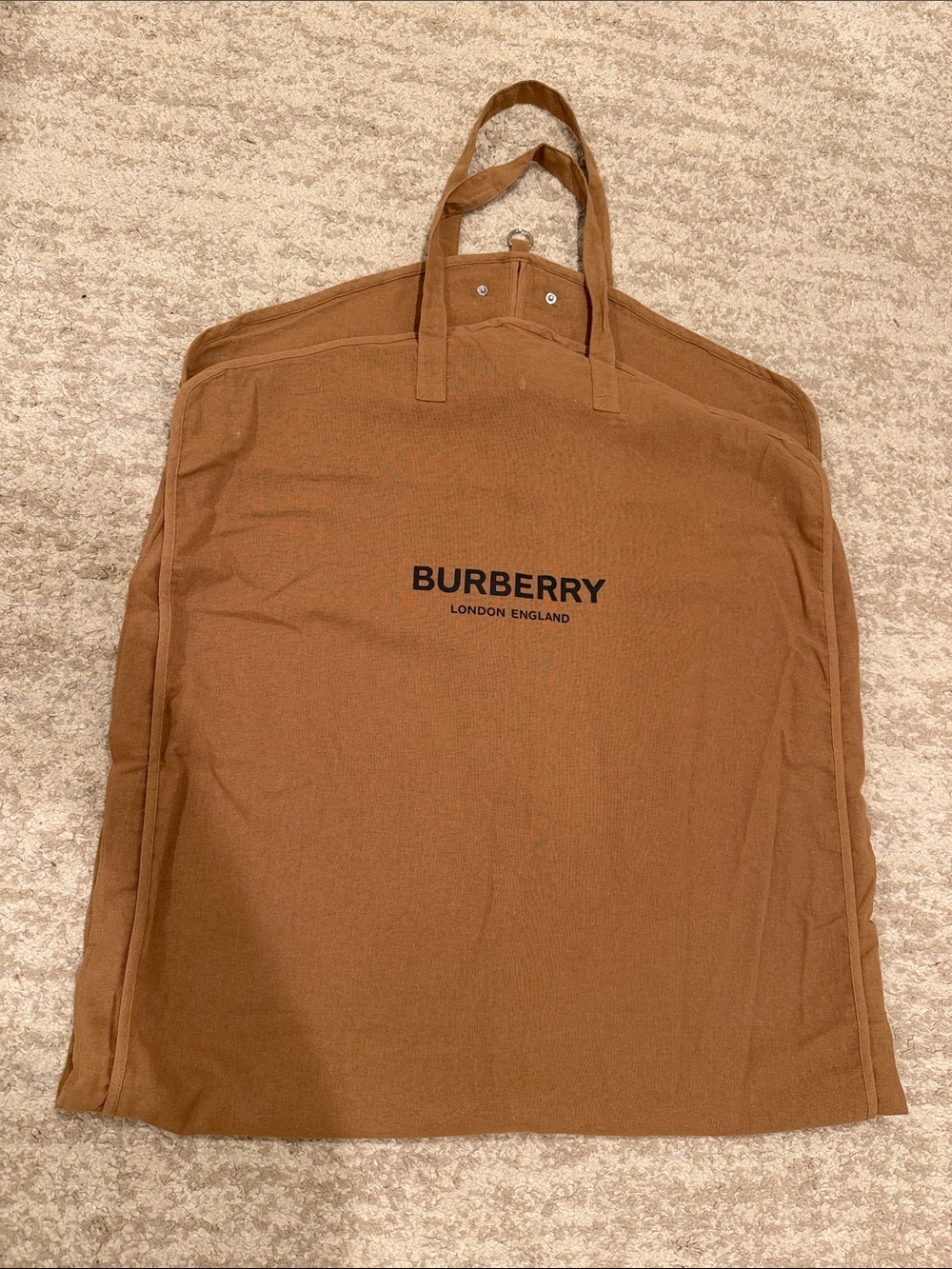 Burberry Brown Canvas Garment Bag with Top Handles - Picture 2 of 13